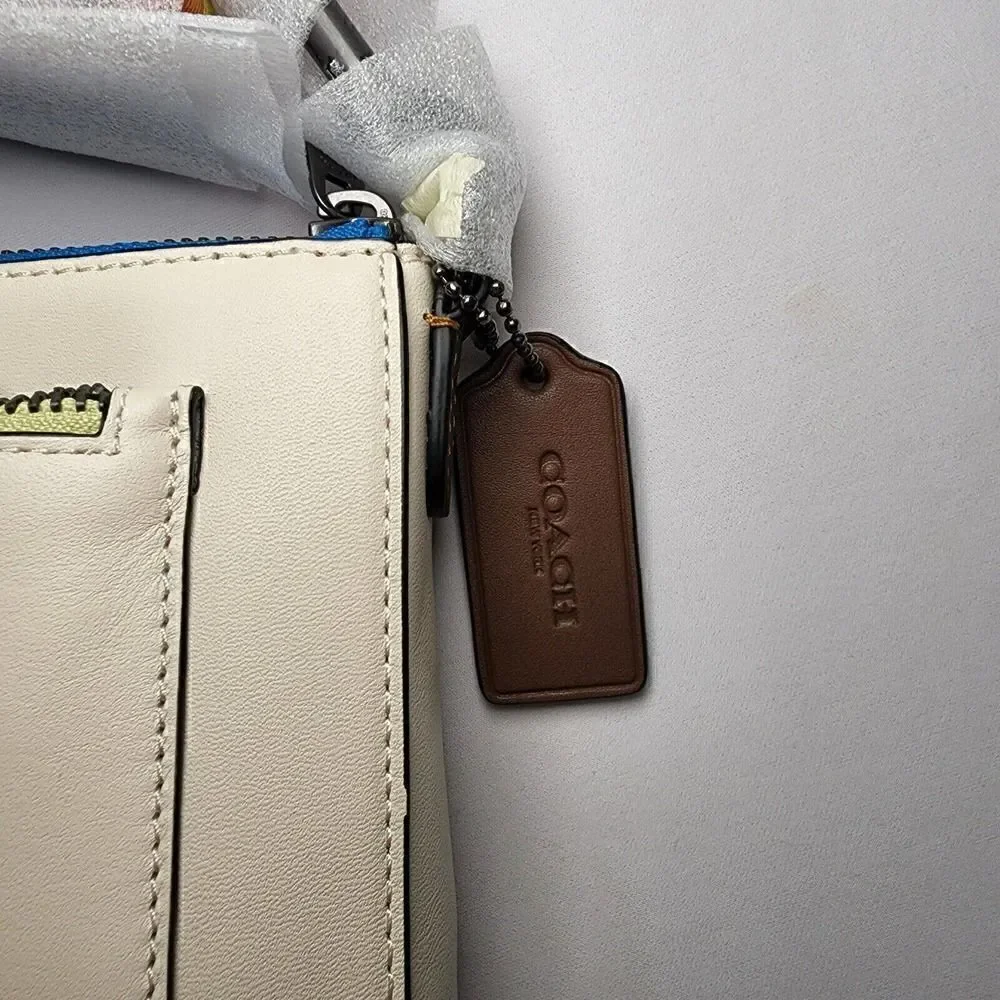 NWT Coach C9854 Holden Crossbody Rainbow Coach Gunmetal Chalk Multi Pride